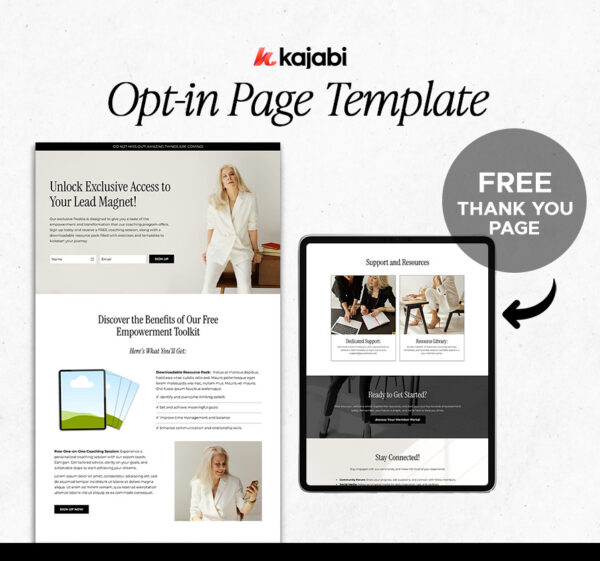 Modern Aesthetic Kajabi Template