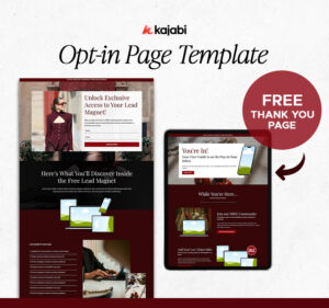 Kajabi Opt-in Template Page