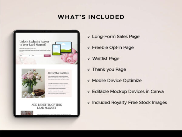 Bloom Kajabi Sales page Template
