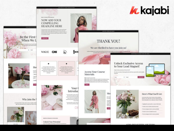 Bloom Kajabi Sales page Template
