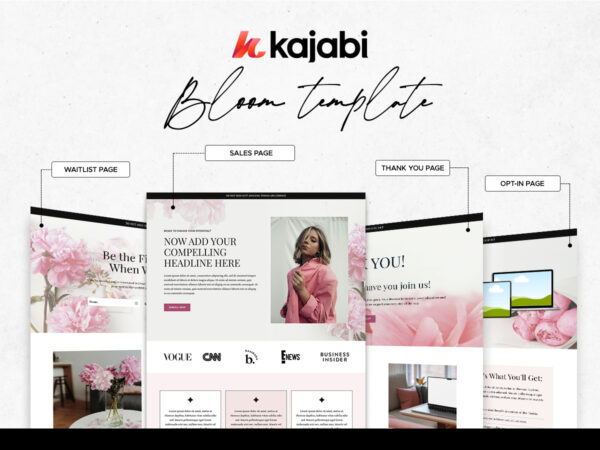 Bloom Kajabi Sales page Template